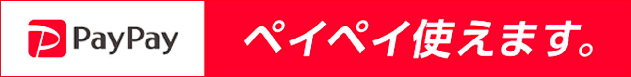 お支払いにPayPayがご利用可能です。