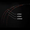 ACTION3、5、00の曲がり具合比較